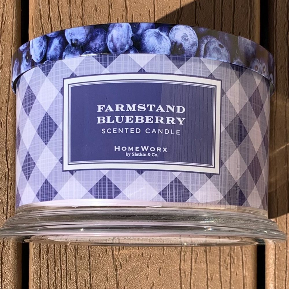 🆕HOMEWORX HARRY SLATKIN “FARMSTAND BLUEBERRY” 4 WICK 18oz CANDLE NWT!!